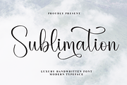 Sublimation | Script Font, a Handwritten Font by Scratchones (Thumbnail 1 of 9)