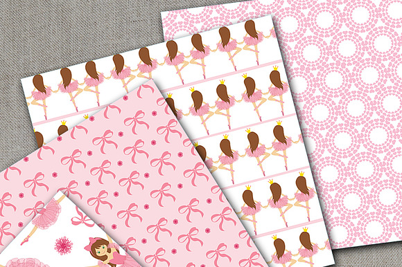 Ballet digital scrapbook paper-111 preview 3