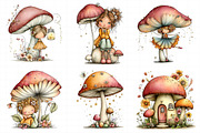 Quirky Mushroom And Fairy Clip Art, an Illustration by Daily.Designs (Thumbnail 5 of 6)
