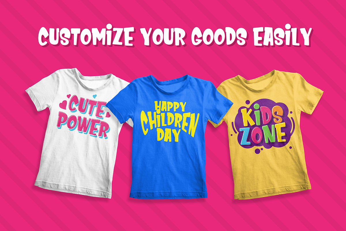 Kids Zone // Layered Font preview 7