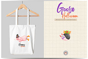 Goose Halloween Watercolor Clipart, an Animal Illustration by Apixsala (Thumbnail 10 of 10)
