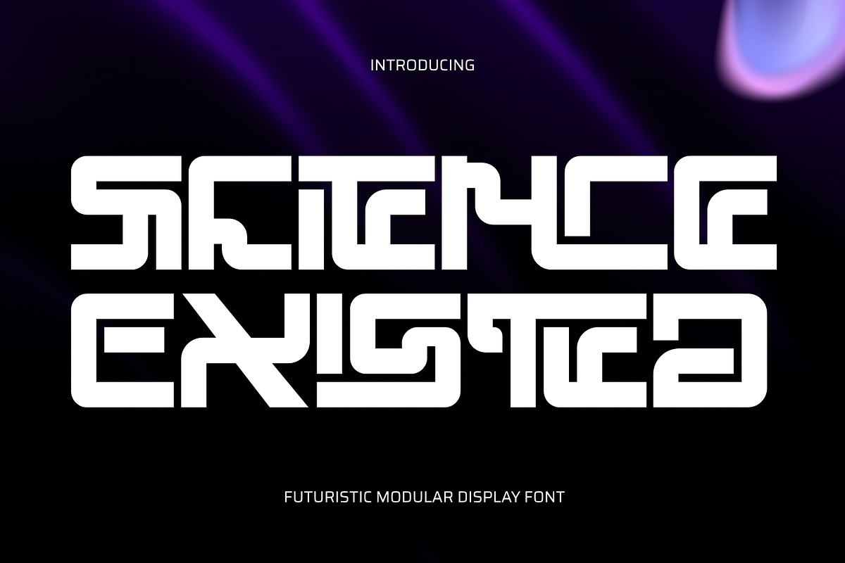 Science Existed - Futuristic Font, a Sans Serif Font by 177Studio (Photo 1 of 8)