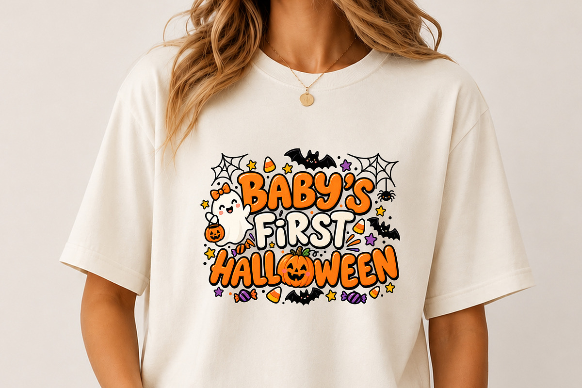 Baby's First Halloween CuteGhost PNG, an Object Graphic by Star Graphic Design (Photo 4 of 5)