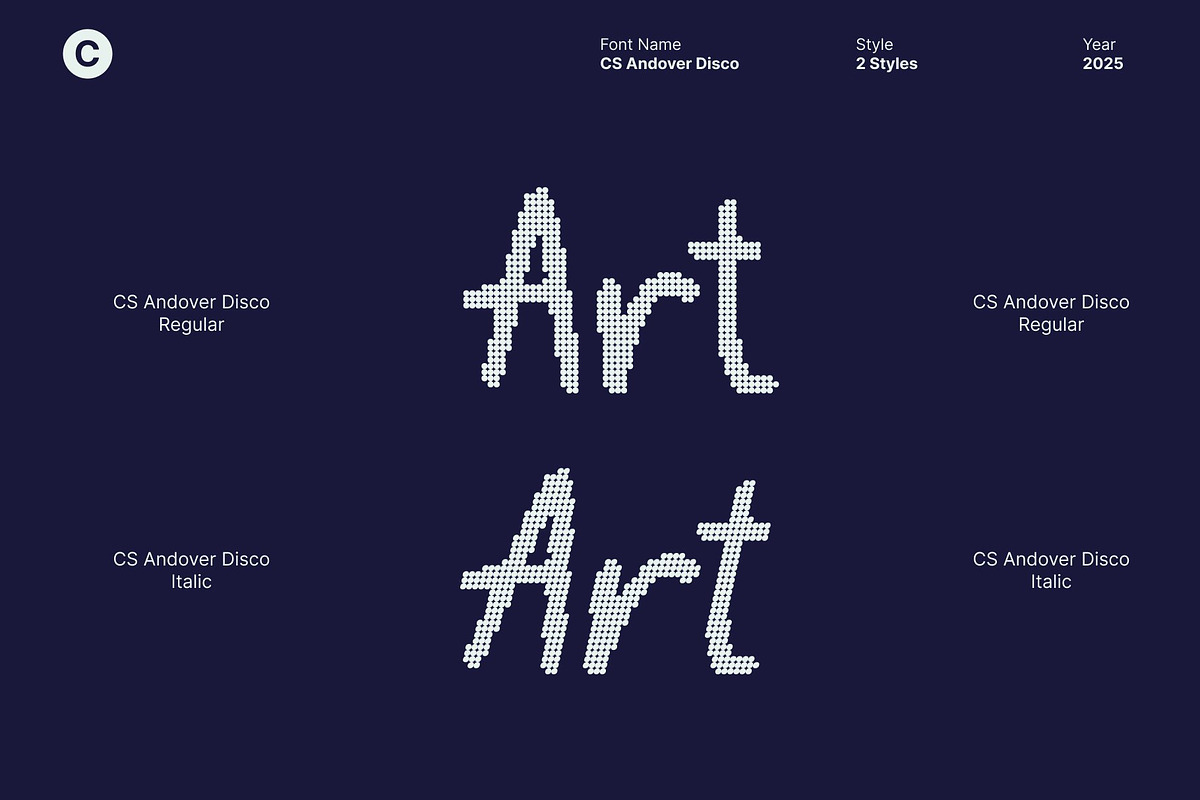 CS Andover Disco, a Handwritten Font by Craft Supply Co. (Photo 3 of 8)