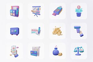 Banky - Banking 3D Icon Set