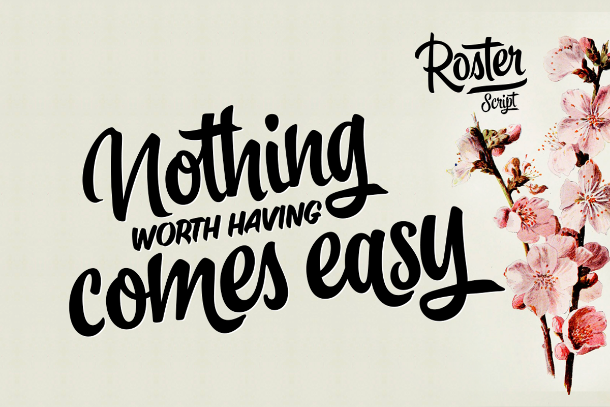 Roster Script + Extras (35% OFF), a Script Font by Fenotype (Photo 17 of 20)