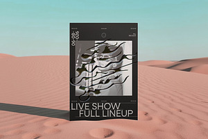 Surreal Desert Poster Mockup