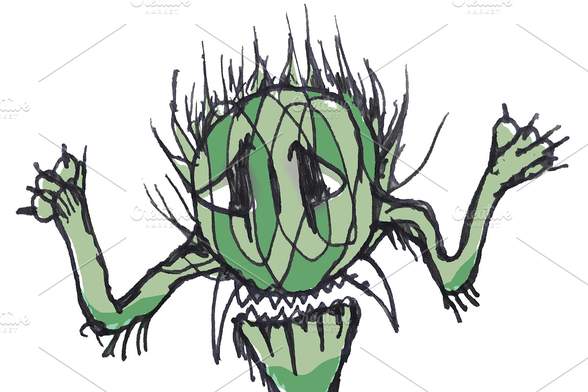 Cartoon vampire hand drawn isolated illustration, an Animal Illustration by DanFLCreativo