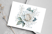 Watercolor White Wedding Day Clipart, an Illustration by Canvas Craft (Thumbnail 7 of 8)