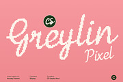 CS Greylin Pixel, a Script Font by Craft Supply Co. (Thumbnail 1 of 8)