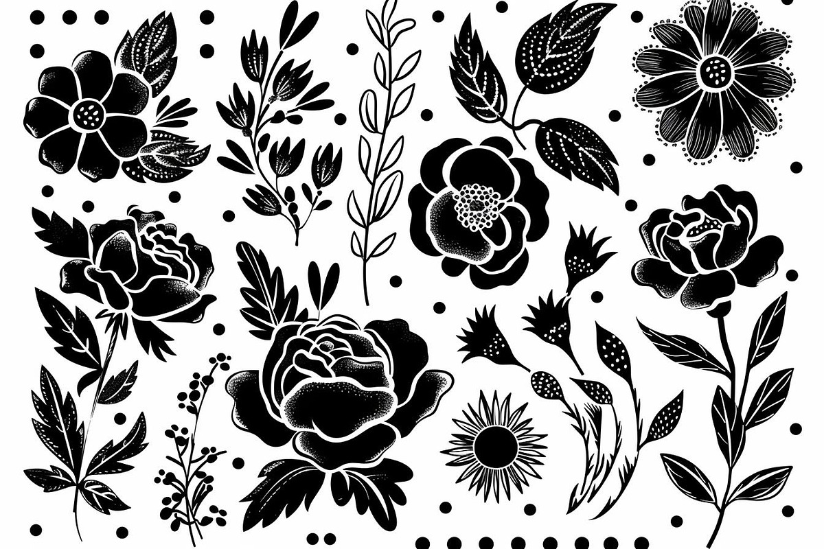 floral pattern large roses, an Illustration by Amazin_art (Photo 4 of 17)