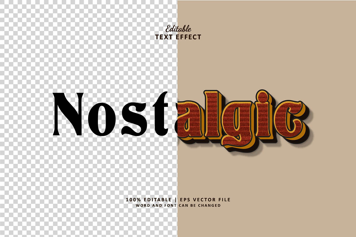Text Effect Nostalgic, a Layer Style Add-On by Navy Graphic (Photo 2 of 2)