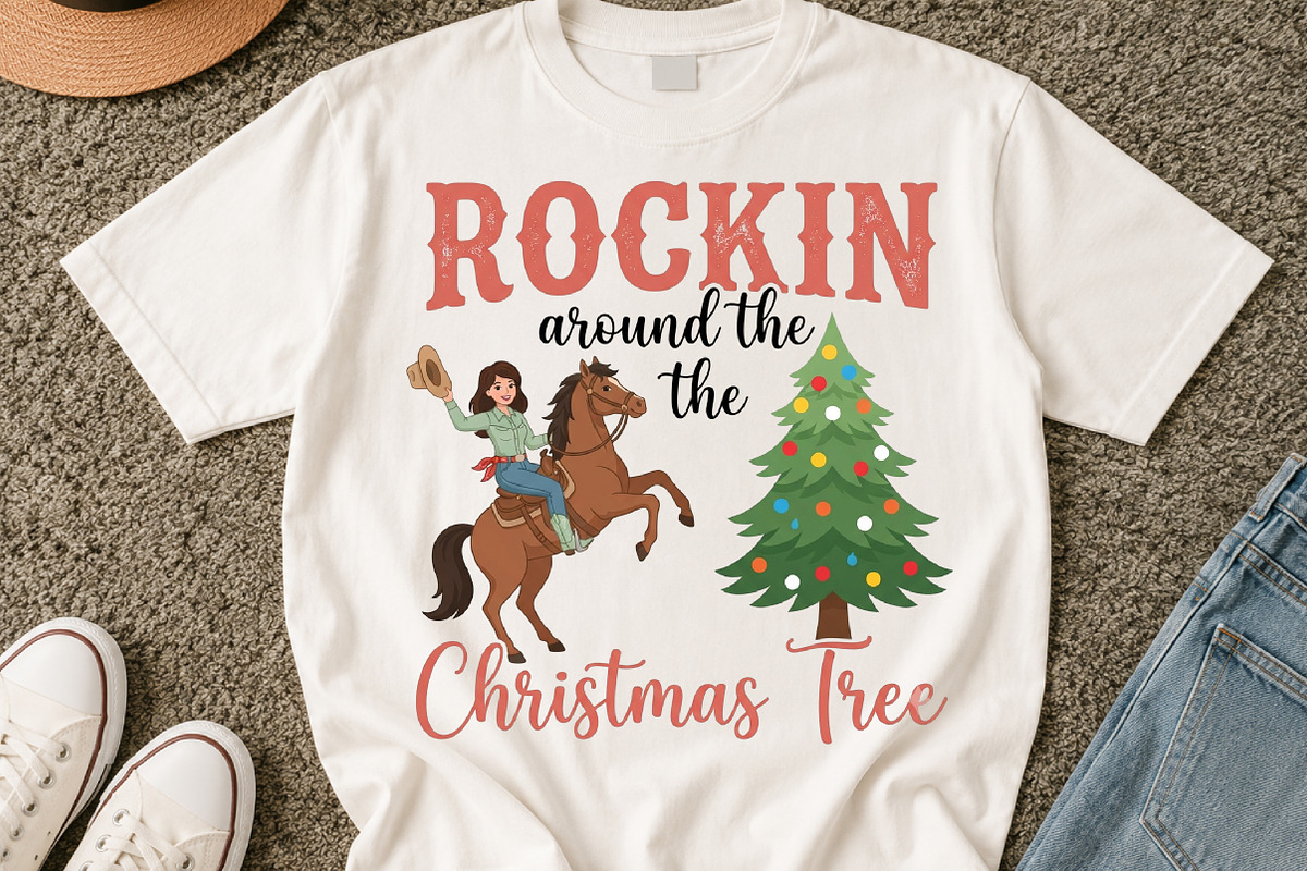 Rockin around the Christmas tree PNG, a Seasonal Illustration by DreamCafeArt (Photo 4 of 7)