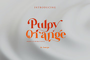 Pulpy Orange, a Serif Font by Funtype (Thumbnail 1 of 9)