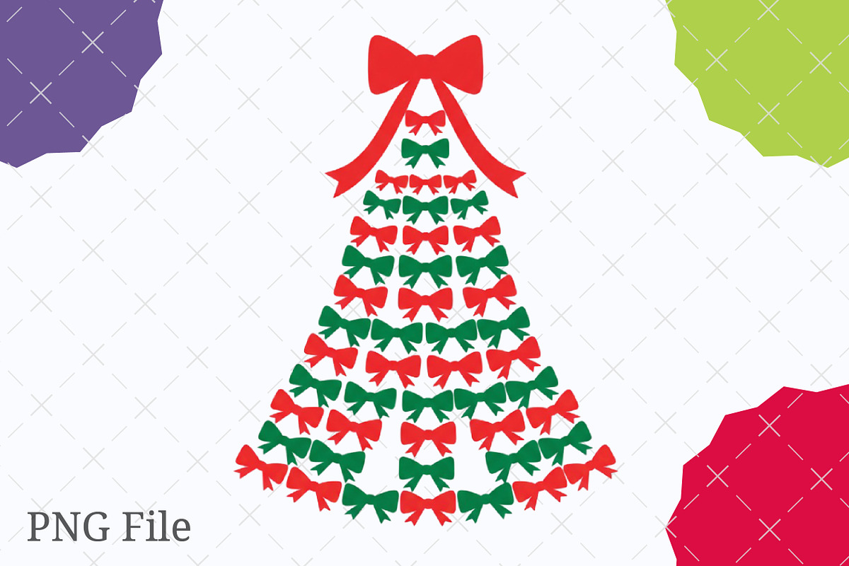 Coquette Bows Christmas Tree PNG, an Illustration by designcity5 (Photo 1 of 8)