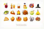 Colourful Autumn Icons Set, a Graphic by Moonery's (Thumbnail 1 of 5)