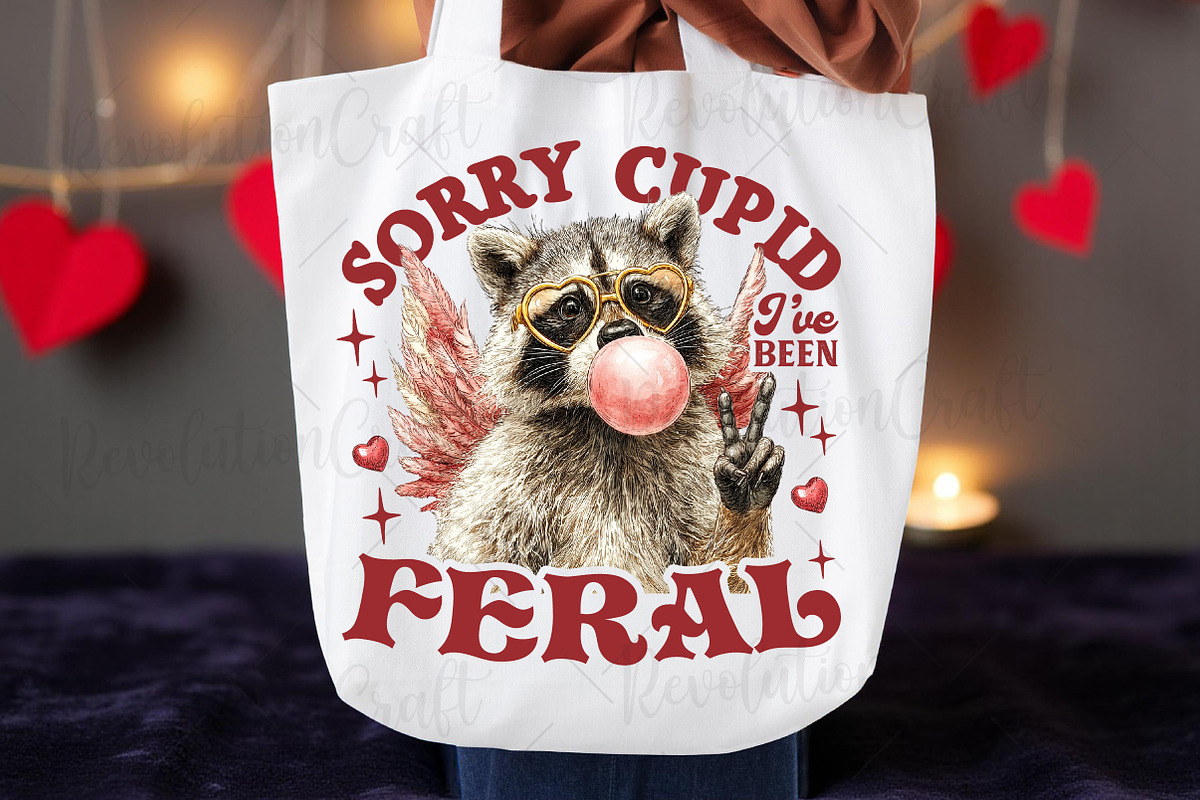 Funny Valentine's Day Raccoon Png, an Illustration by OK Design (Photo 4 of 6)