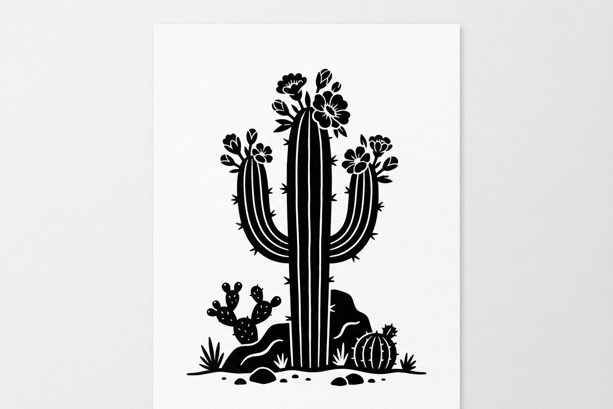 60 Desert Cactus Floral Silhouette, a Seasonal Illustration by Amazin_art (Photo 5 of 38)
