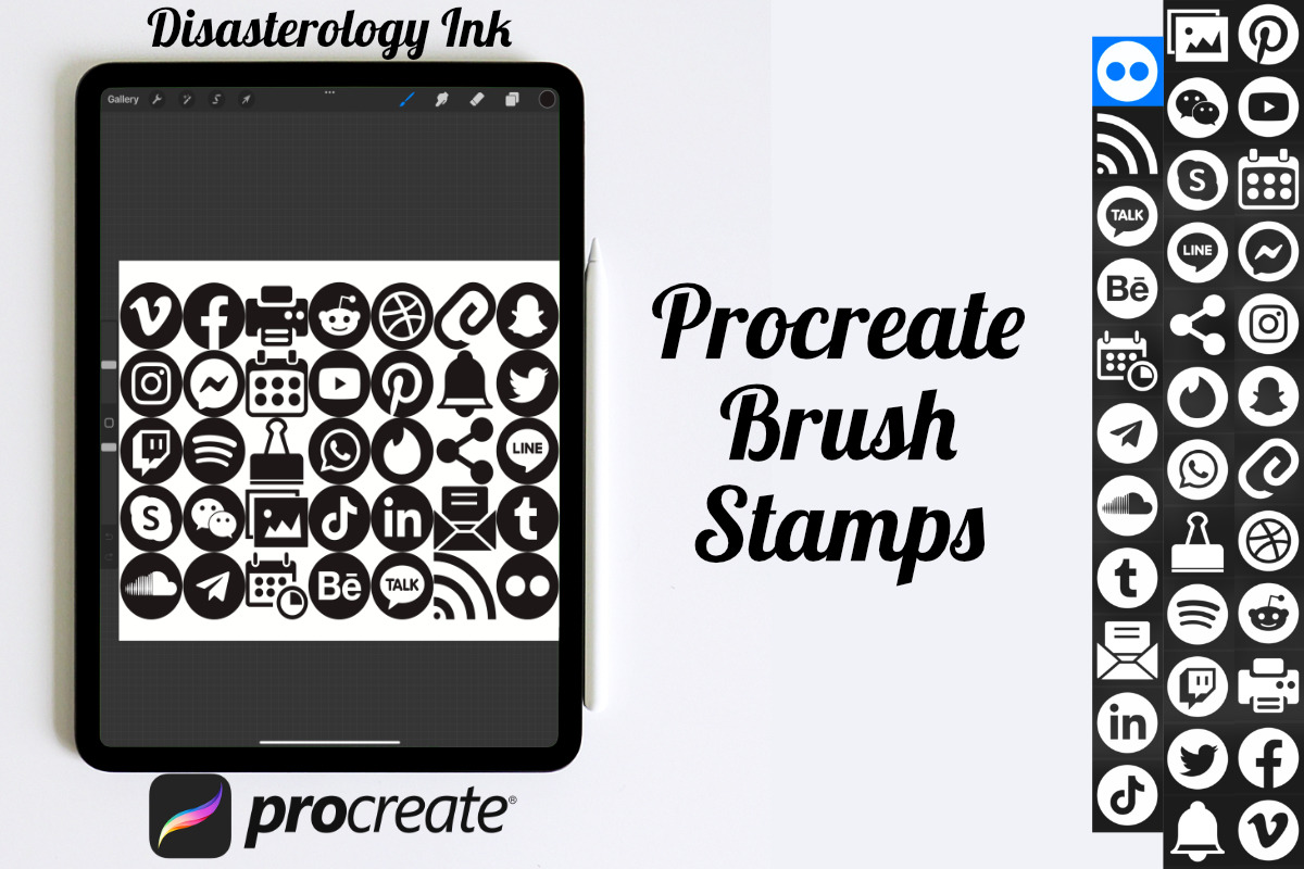 Social Media Marketing Icons Set 2, a Brush Add-On by Disasterology Ink (Photo 3 of 10)