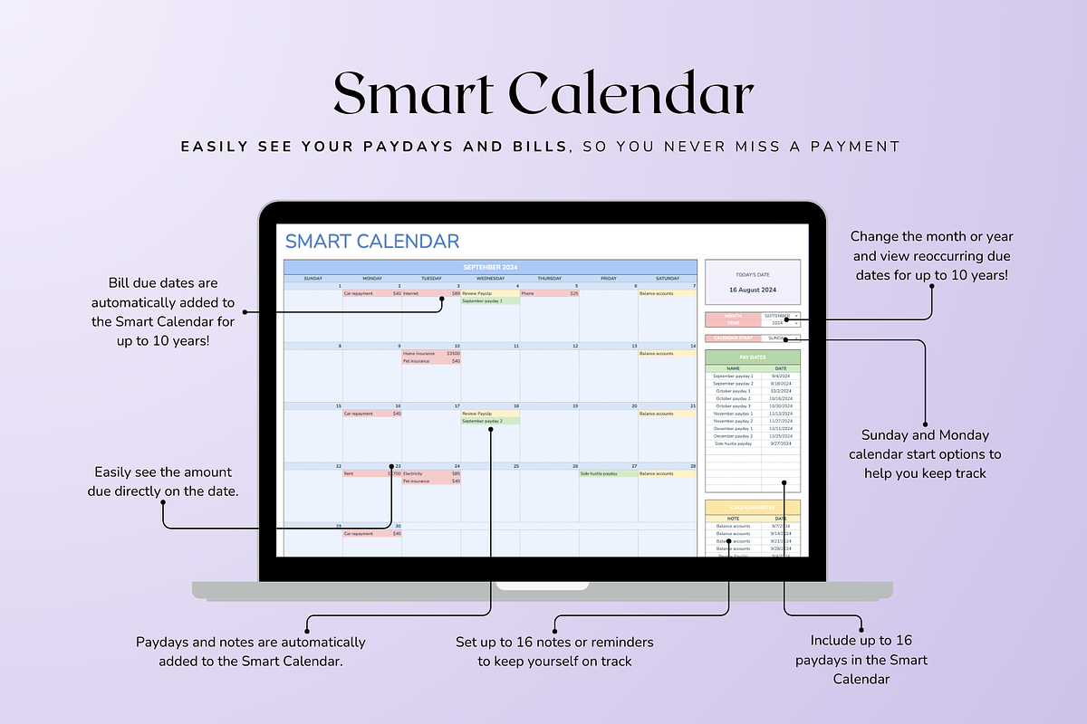 Bills Tracker - Pastel, a Templates & Theme by The Creative Plans co (Photo 5 of 10)