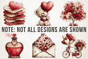 Whimsical Valentine's Day Clipart, an Illustration by RobertsArt (Thumbnail 4 of 5)