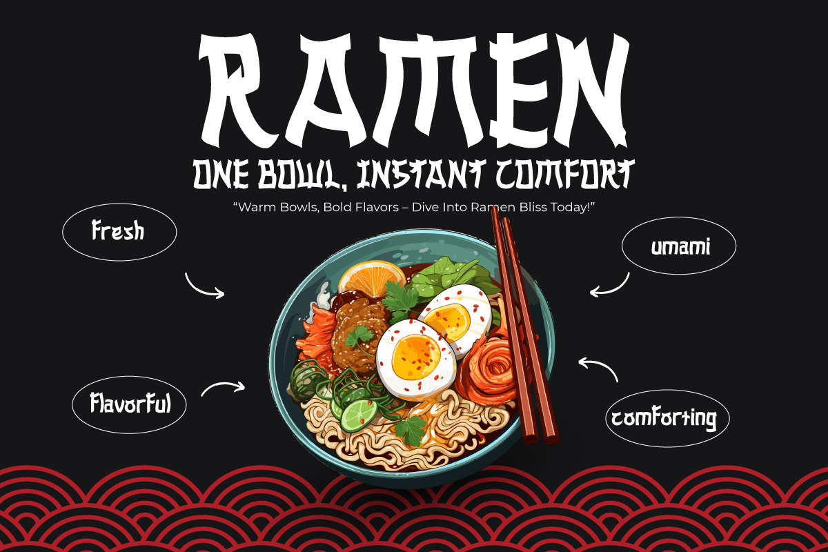 Shima - Japanese-Style Font for Food, a Script Font by twinstd (Photo 2 of 8)