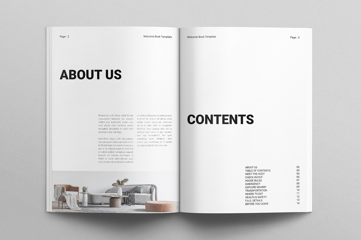 Welcome Book Template, a Brochure Template by E-Type (Photo 2 of 7)