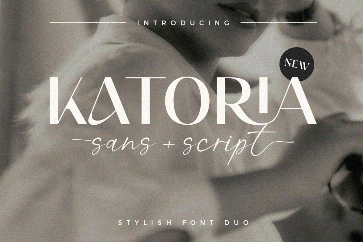 Katoria Font Duo / Script & Sans, a Sans Serif Font by Dora Typefoundry (Photo 1 of 11)