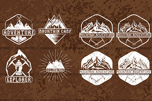 Labels adventure set 2, an Illustration by UVAconcept