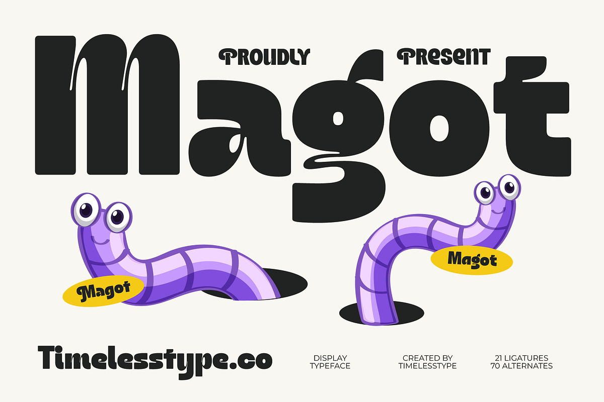 Magot Groovy Retro Display Font, a Sans Serif Font by timelesstype.co (Photo 1 of 20)