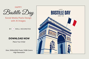 20 Bastille Day Images Wallpapers, a Print Template by Walldecorated
