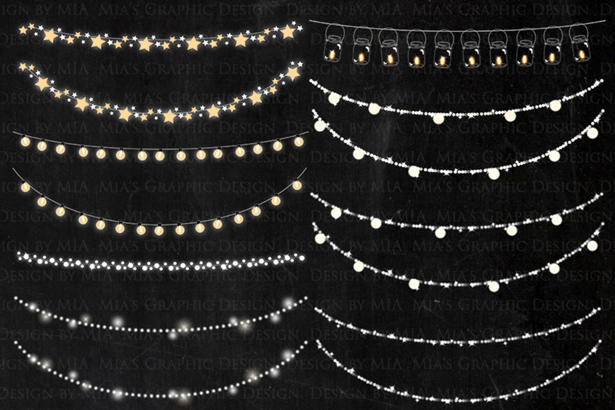 String Lights Clipart, an Illustration by Mia's Graphic Design (Photo 2 of 2)