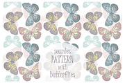 5 Seamless patterns with butterflies, a Pattern Graphic by Daria Maier (Thumbnail 2 of 7)