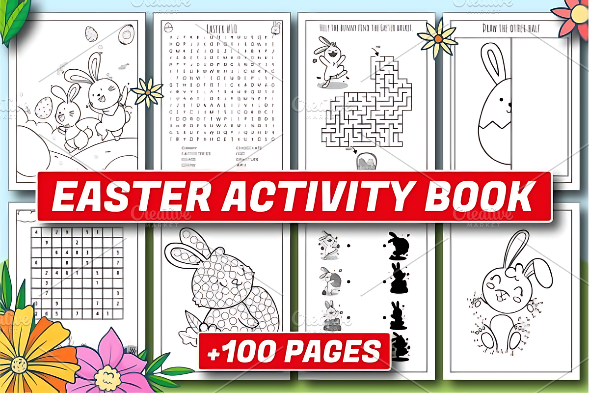 EASTER ACTIVITY BOOK for KIDS, a Seasonal Illustration by Design Station (Photo 2 of 3)