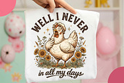 Spring Funny Chicken Sublimation PNG, an Illustration by OK Design (Thumbnail 1 of 6)