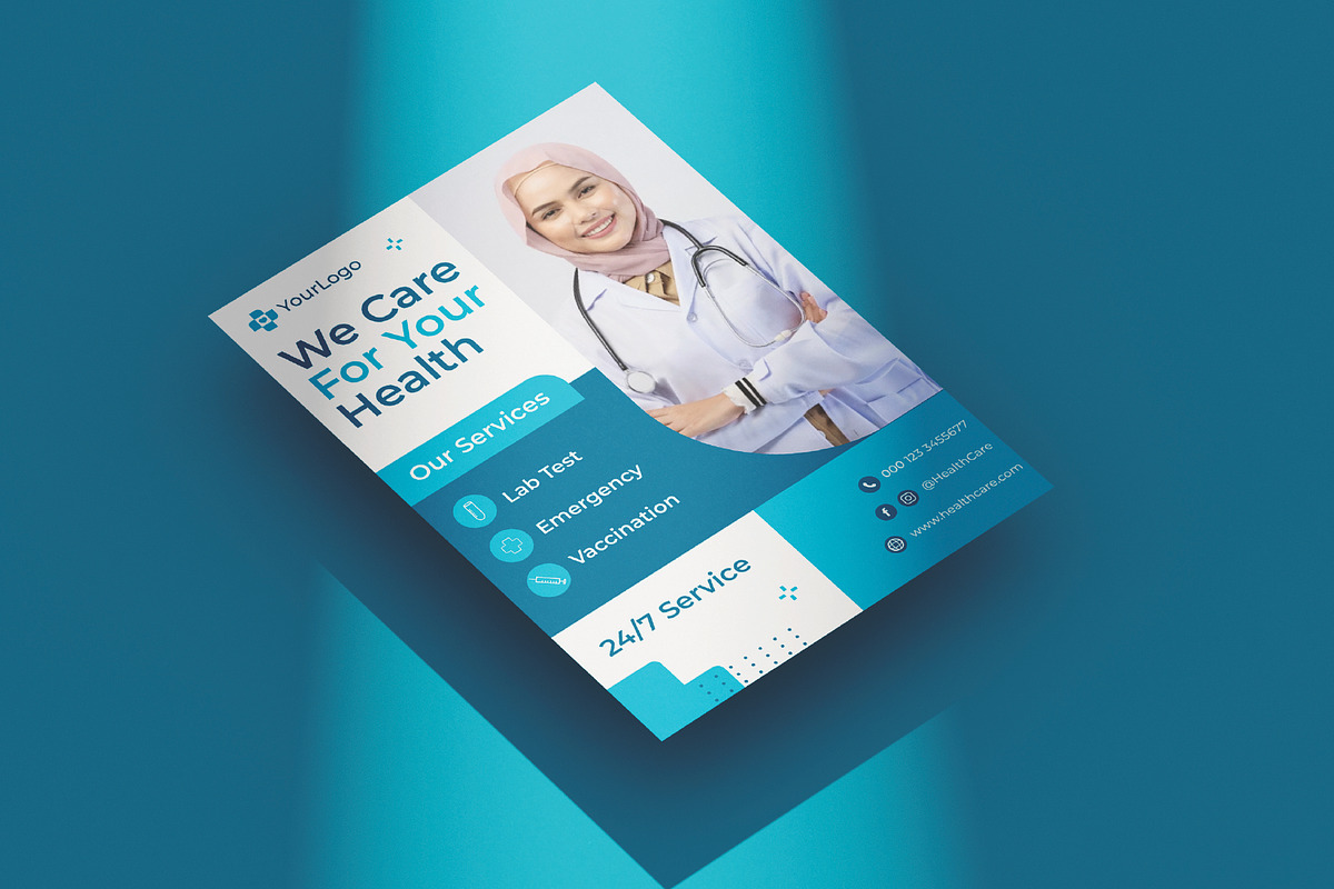 Medical health care flyer design, a Flyer Template by Workhu (Photo 3 of 3)