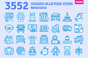 3552 Unigrid Bluetone icons, a Duotone Icon by Icojam store (Thumbnail 1 of 14)