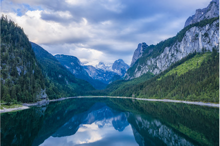 Aerial view of Gosau lake and, a Nature Photo by Igor Tichonow