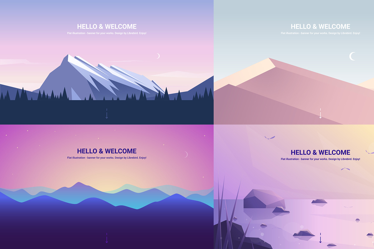 Set of Landscape Illustrations, an Illustration by Librebird (Photo 2 of 6)