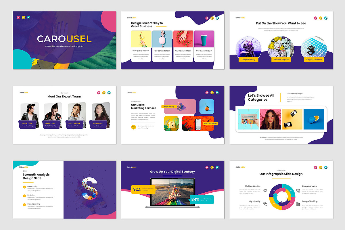 4 in 1 Bundles Pack PPTX Template