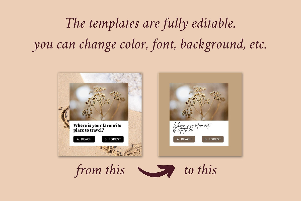 Light Brown Instagram Template Canva, a Social Media Template by bonadigitals (Photo 7 of 7)