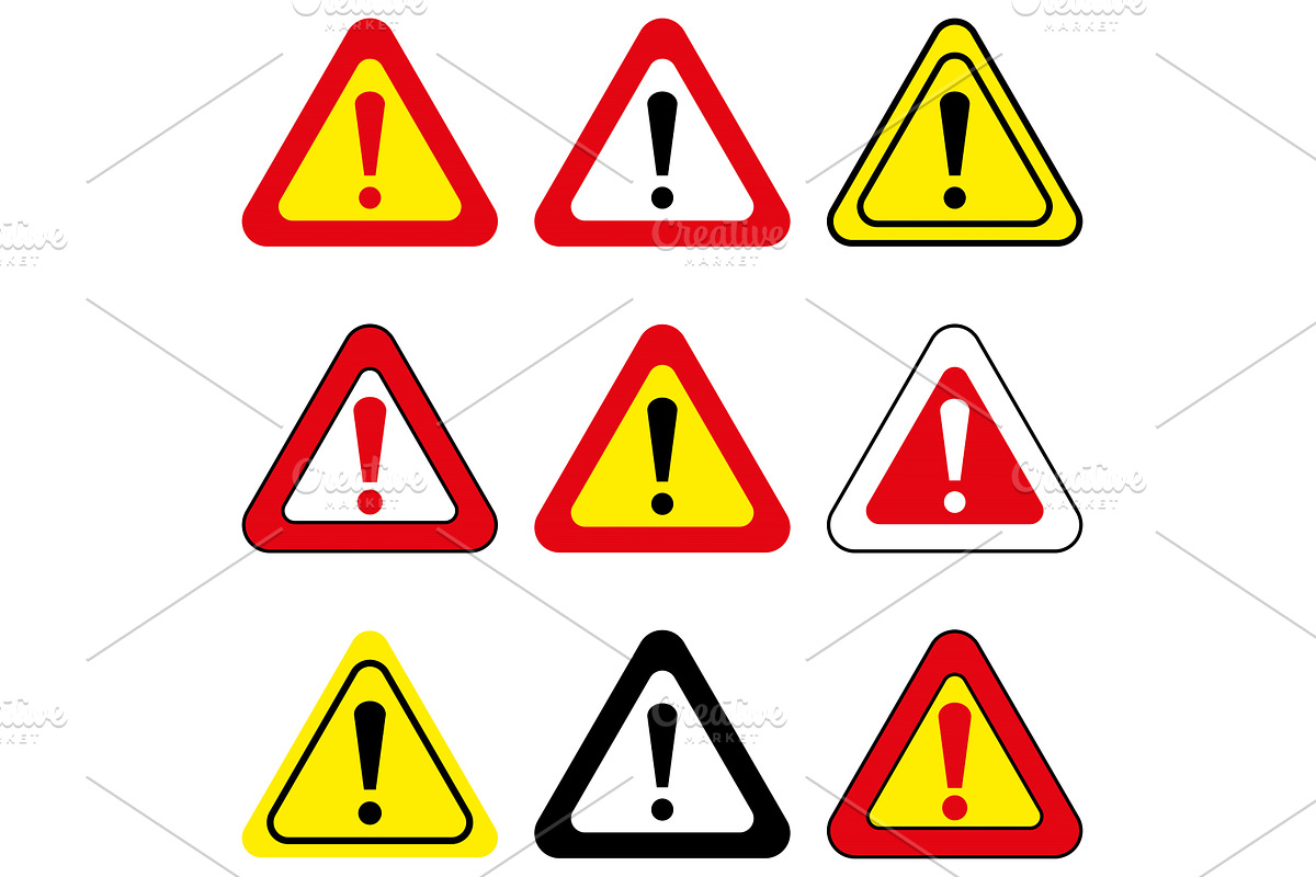 Set of Vector Exclamation Signs, an Object Graphic by FineArtStudio (Photo 1 of 3)