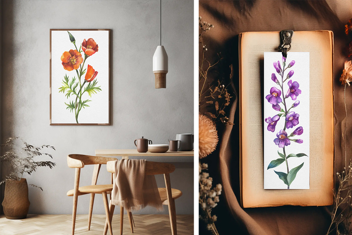 Native California wildflowers, an Illustration by FITALARTSNEDIGI (Photo 7 of 8)