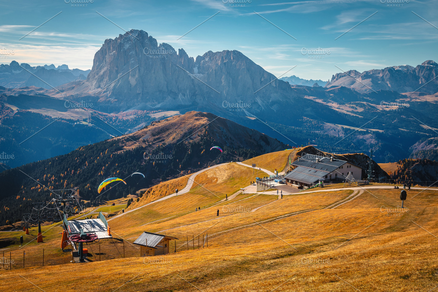 View with paragliders, a Sports & Recreation Photo by Alpine Dreams