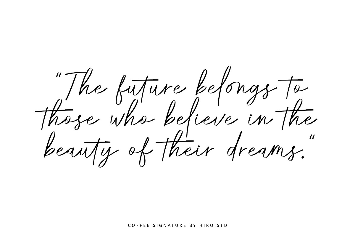 Coffee Signature - Handwritten Font, a Handwritten Font by HIRO.std (Photo 3 of 11)