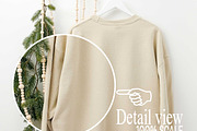 Sand Gildan 18000 Xmas Mockup x3, a Shirt Mockup by Uncommon Mockups (Thumbnail 4 of 6)