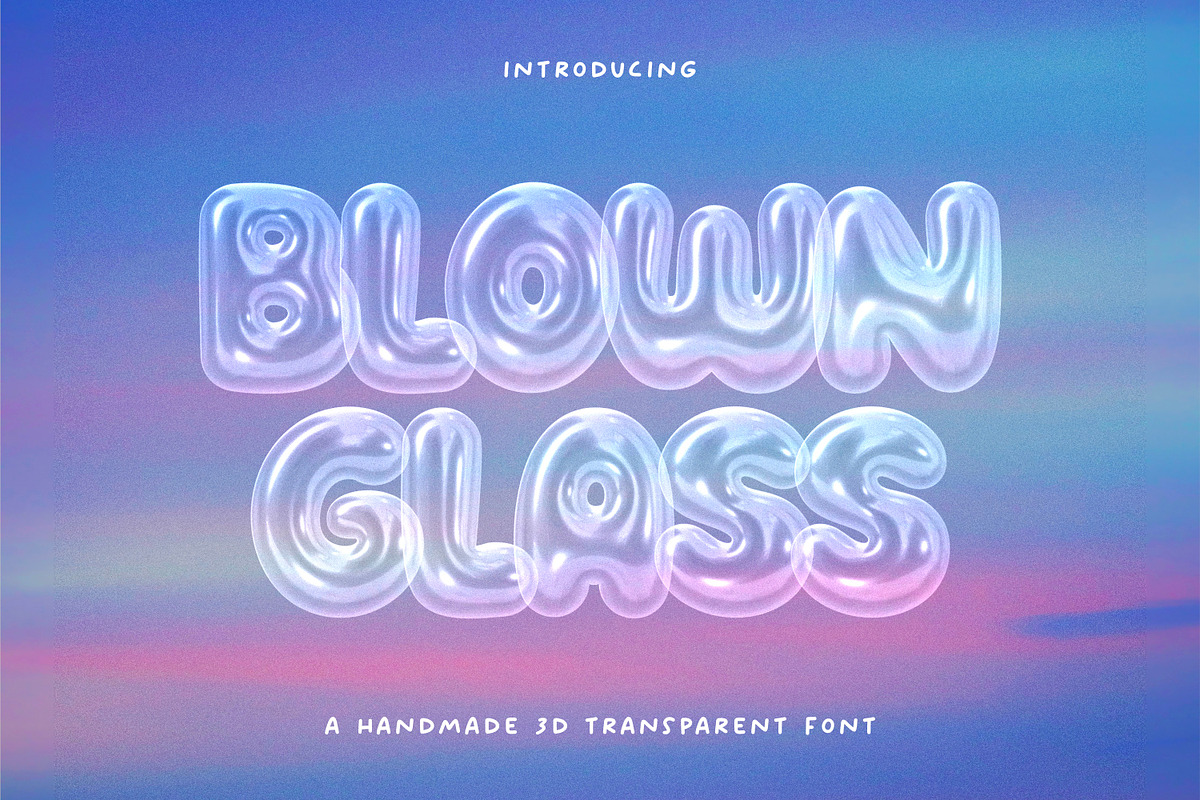 Blown Glass 3D SVG Bubble Color Font, a Sans Serif Font by The Creative Bix (Photo 1 of 13)