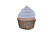 Milk and Cupcake Watercolor & PNG, a Food Illustration by Awieee1 (Thumbnail 3 of 3)