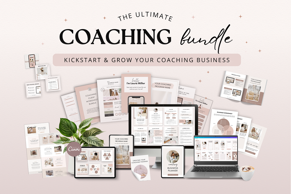 Coaching Business Template Bundle, a Templates & Theme by Julia On Purpose (Photo 1 of 8)