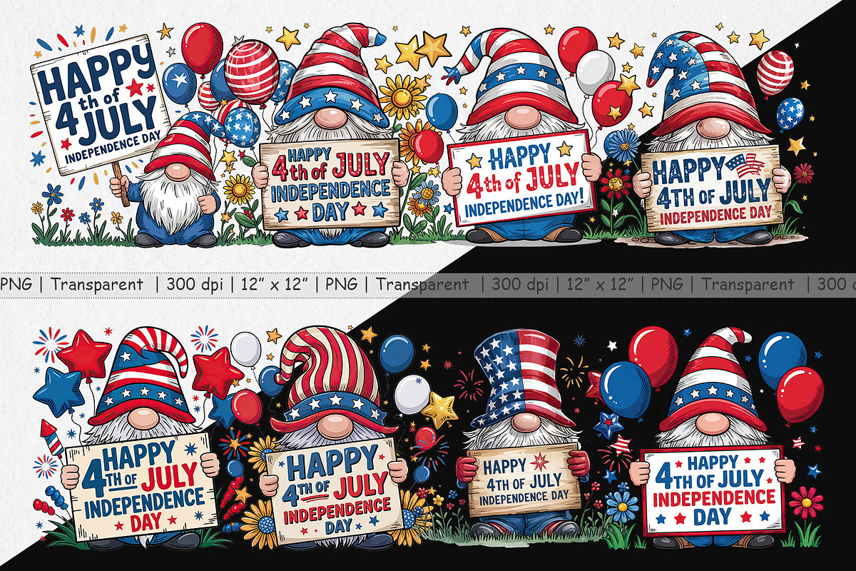 4th of July Gnome, a Graphic by Artnoy (Photo 2 of 5)